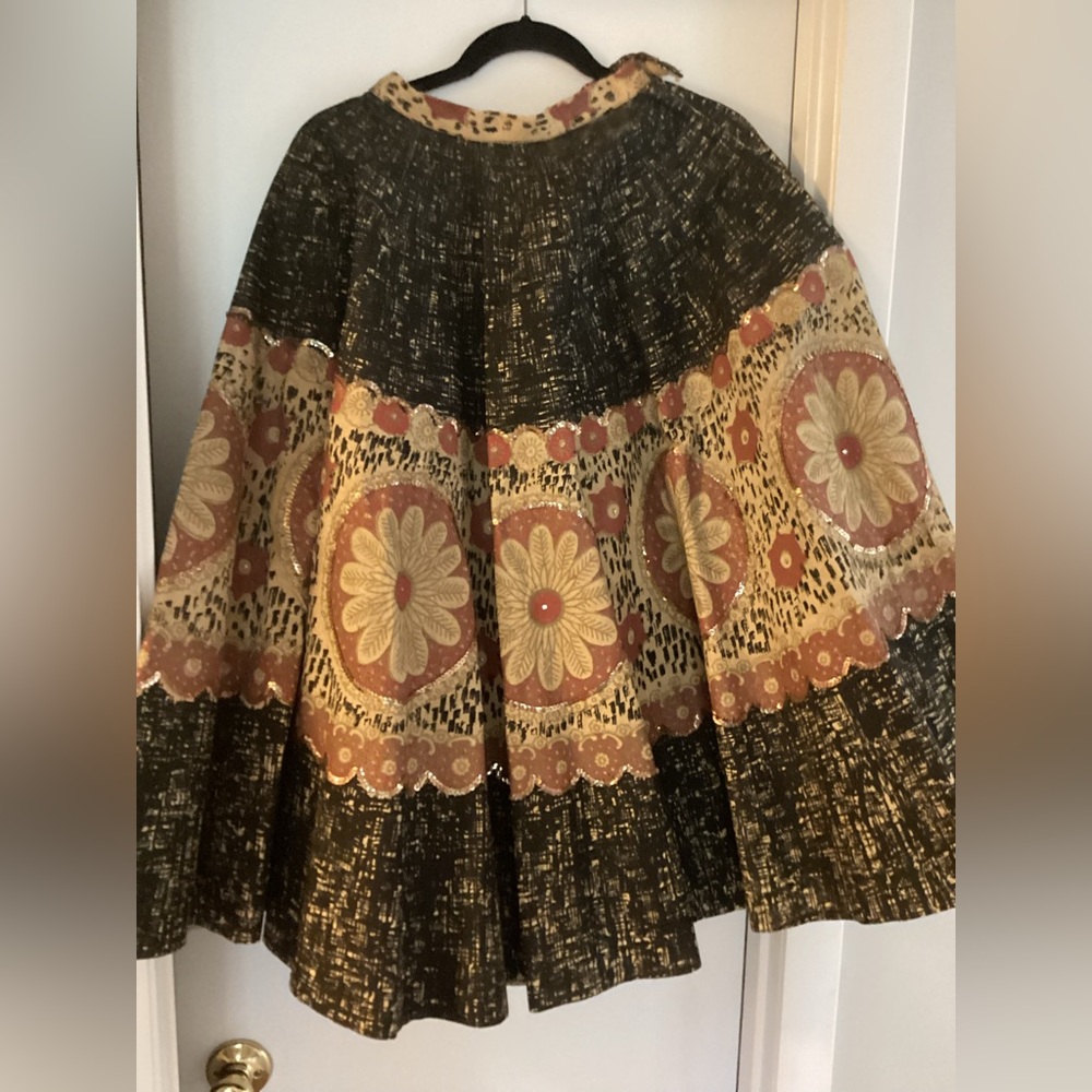Vintage 1950s Madalyn Miller Los Angeles black brown with gold sequins